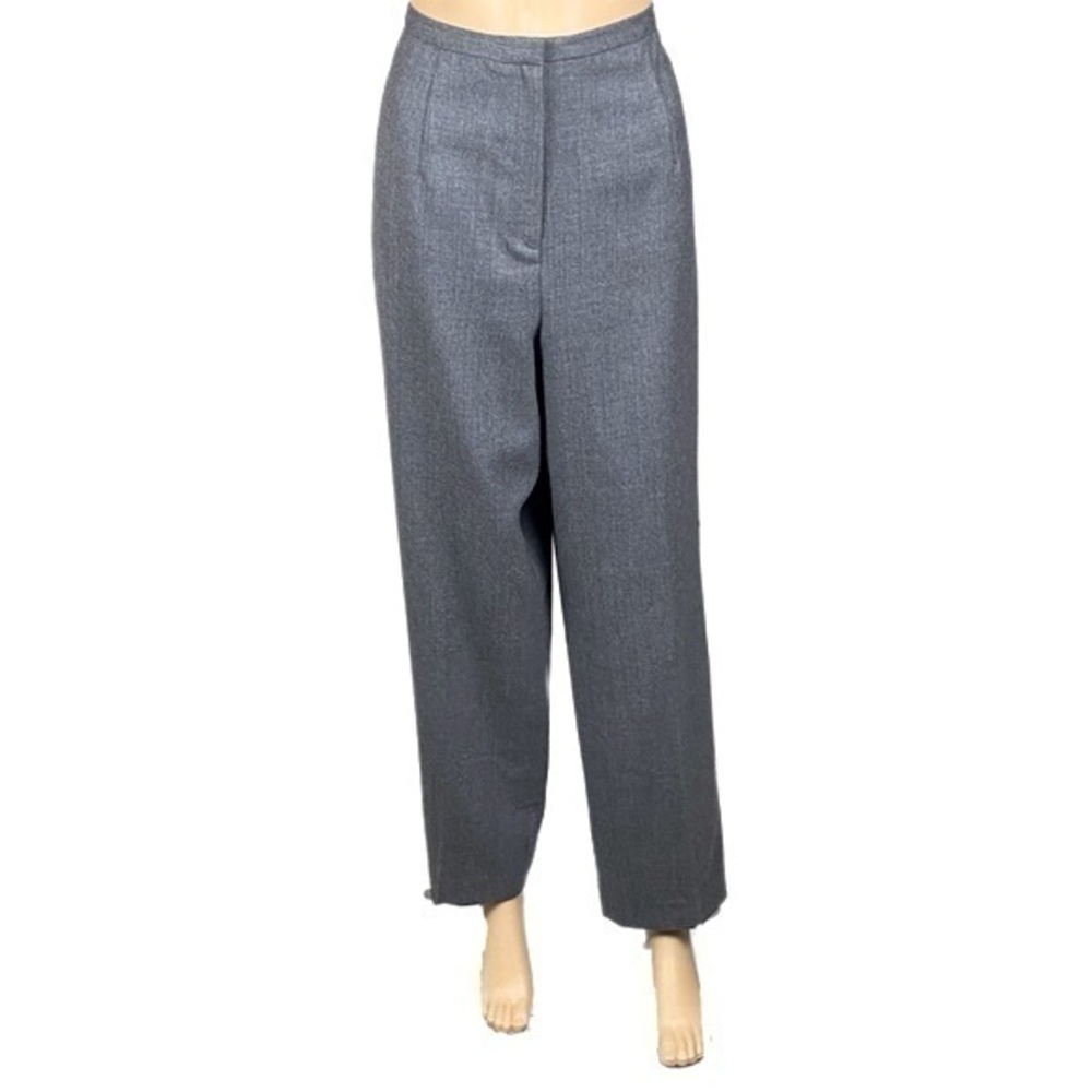 PENDLETON 100% Virgin Wool, Vintage grey pants w/purple pinstripes. Size 12. EUC